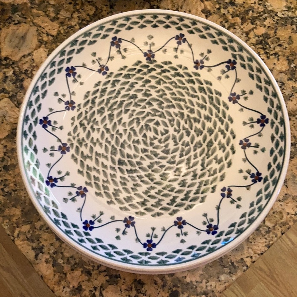 Polish pottery dinner plates (2) Rhine Valley